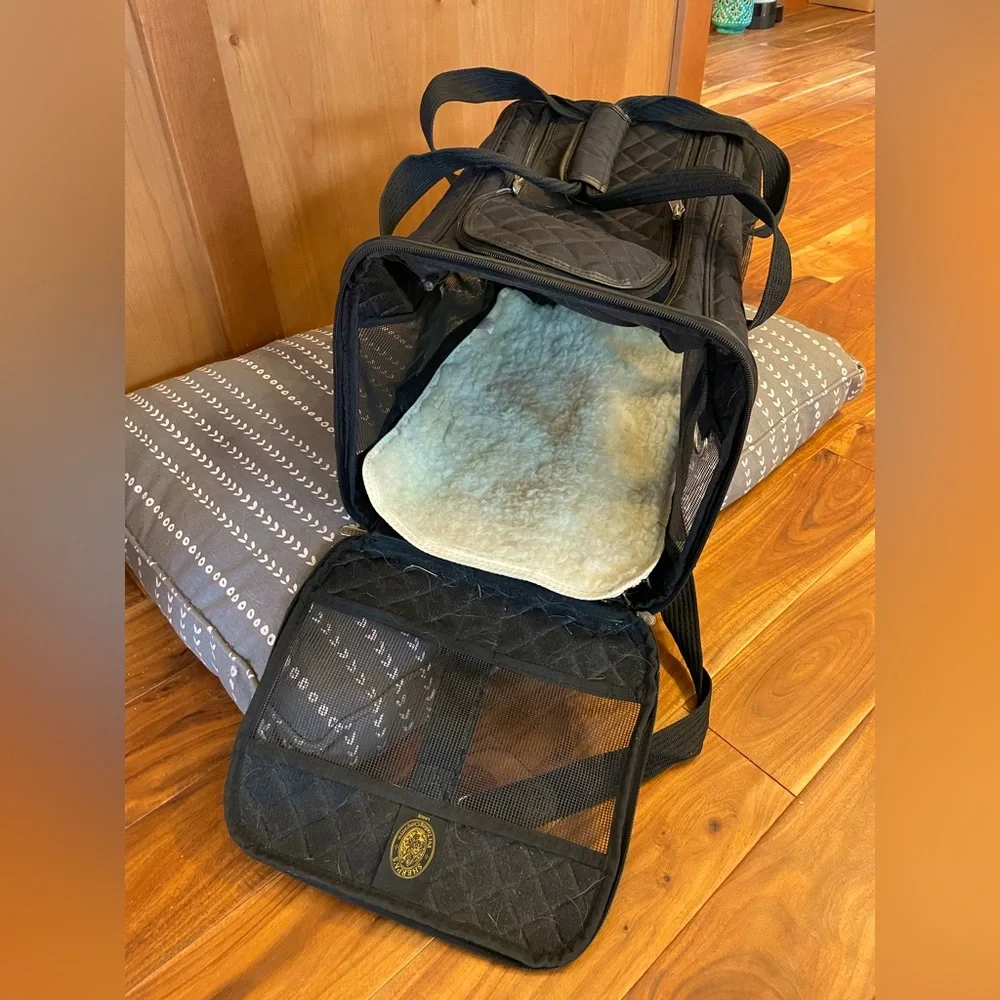 Sherpa’s Pet Carrier with poop-bag dispenser
